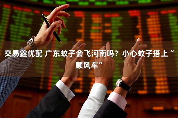交易鑫优配 广东蚊子会飞河南吗？小心蚊子搭上“顺风车”