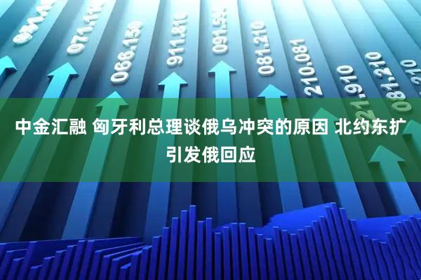 中金汇融 匈牙利总理谈俄乌冲突的原因 北约东扩引发俄回应