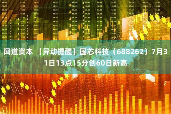 闻道资本 【异动提醒】国芯科技（688262）7月31日13点15分创60日新高