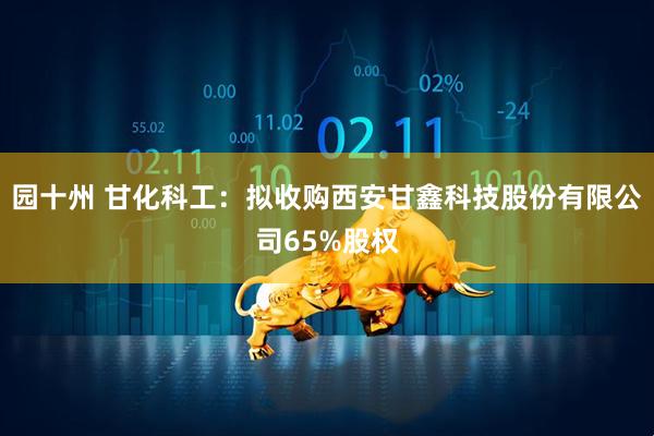 园十州 甘化科工：拟收购西安甘鑫科技股份有限公司65%股权