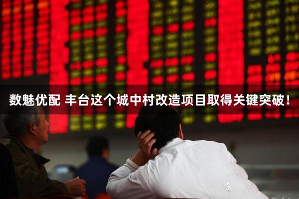 数魅优配 丰台这个城中村改造项目取得关键突破！