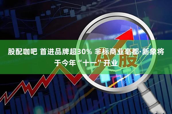 股配咖吧 首进品牌超30% 非标商业亳都·新象将于今年“十一”开业
